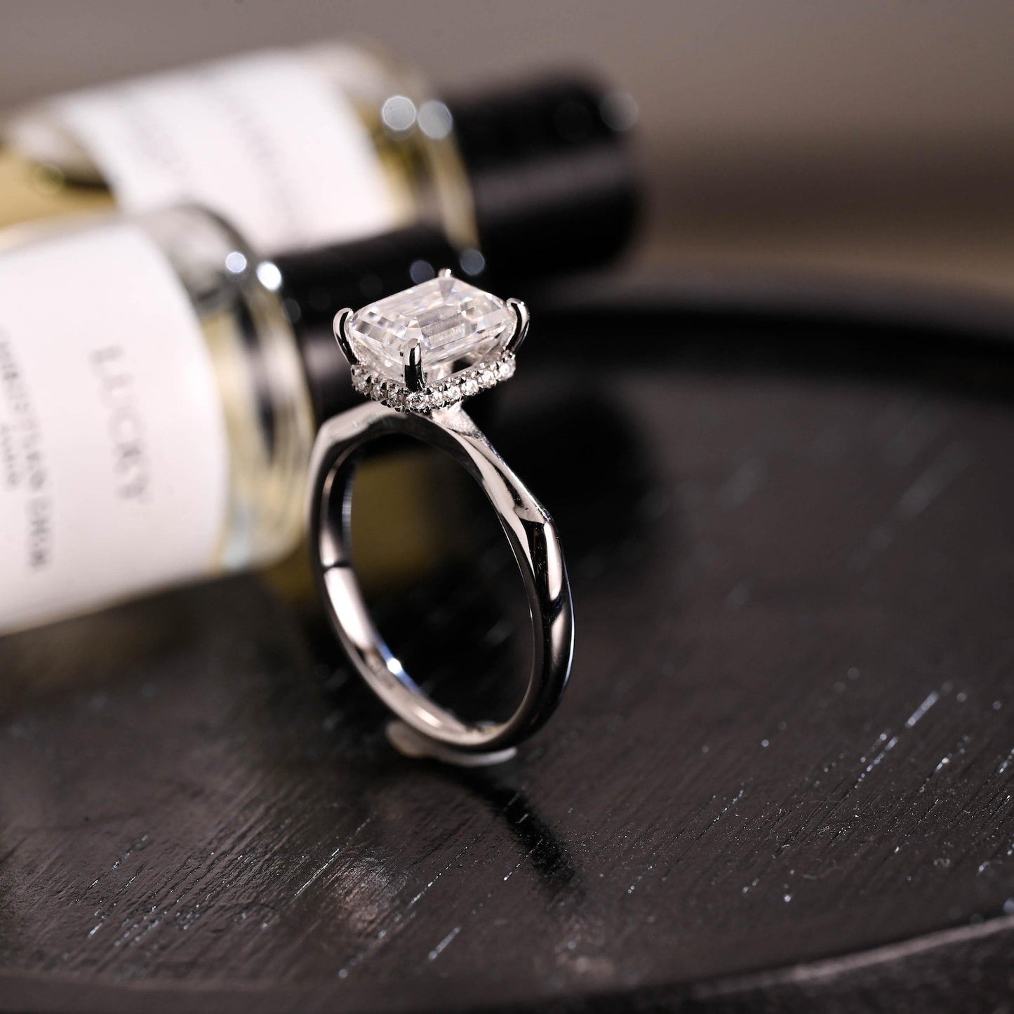 Round Halo, Pave & Split Shank Engagement Ring – 1.93 CT Lab Grown Diamond