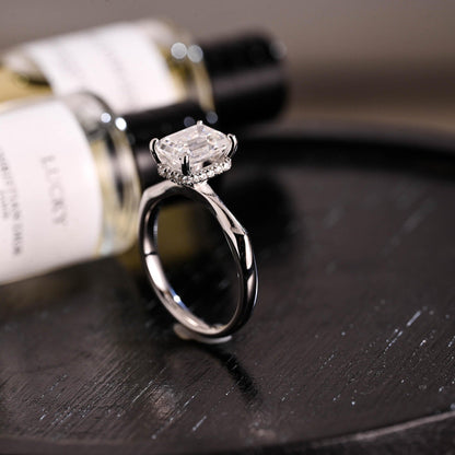 Round Halo, Pave & Split Shank Engagement Ring – 1.93 CT Lab Grown Diamond