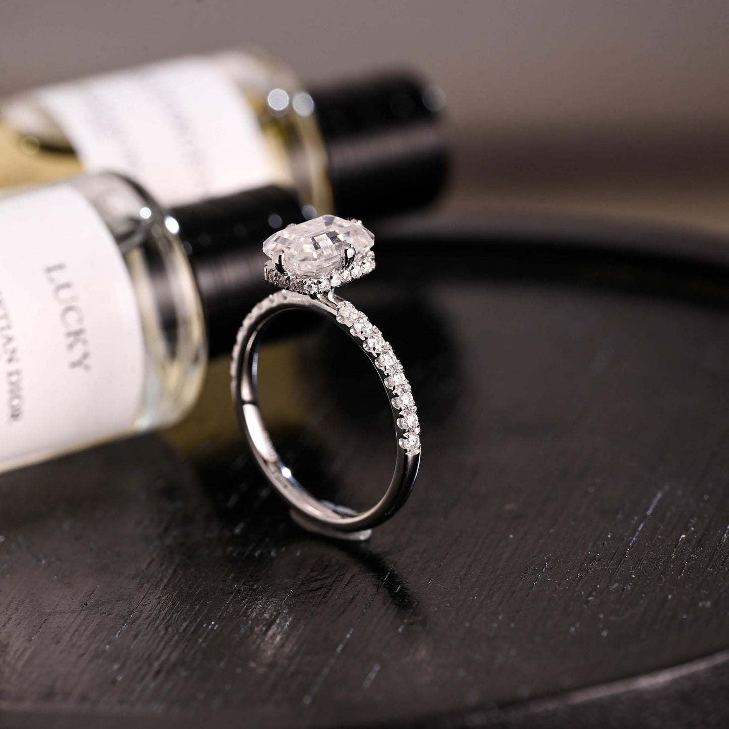 Round Halo, Pave & Split Shank Engagement Ring – 1.93 CT Lab Grown Diamond