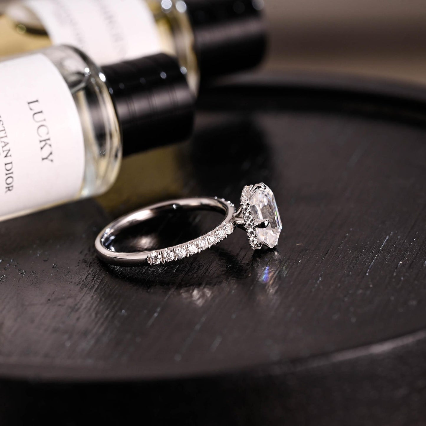Round Halo, Pave & Split Shank Engagement Ring – 1.93 CT Lab Grown Diamond