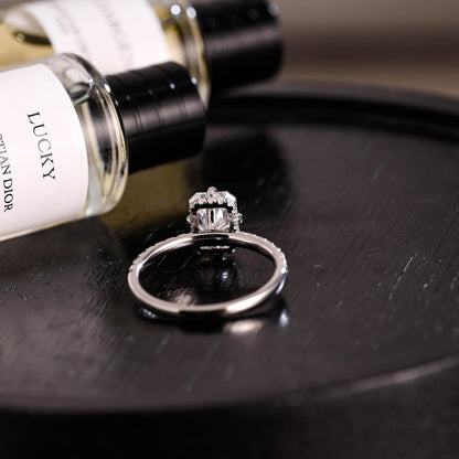 Round Halo, Pave & Split Shank Engagement Ring – 1.93 CT Lab Grown Diamond