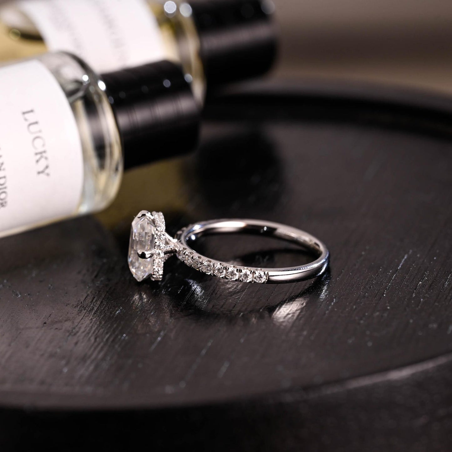 Round Halo, Pave & Split Shank Engagement Ring – 1.93 CT Lab Grown Diamond