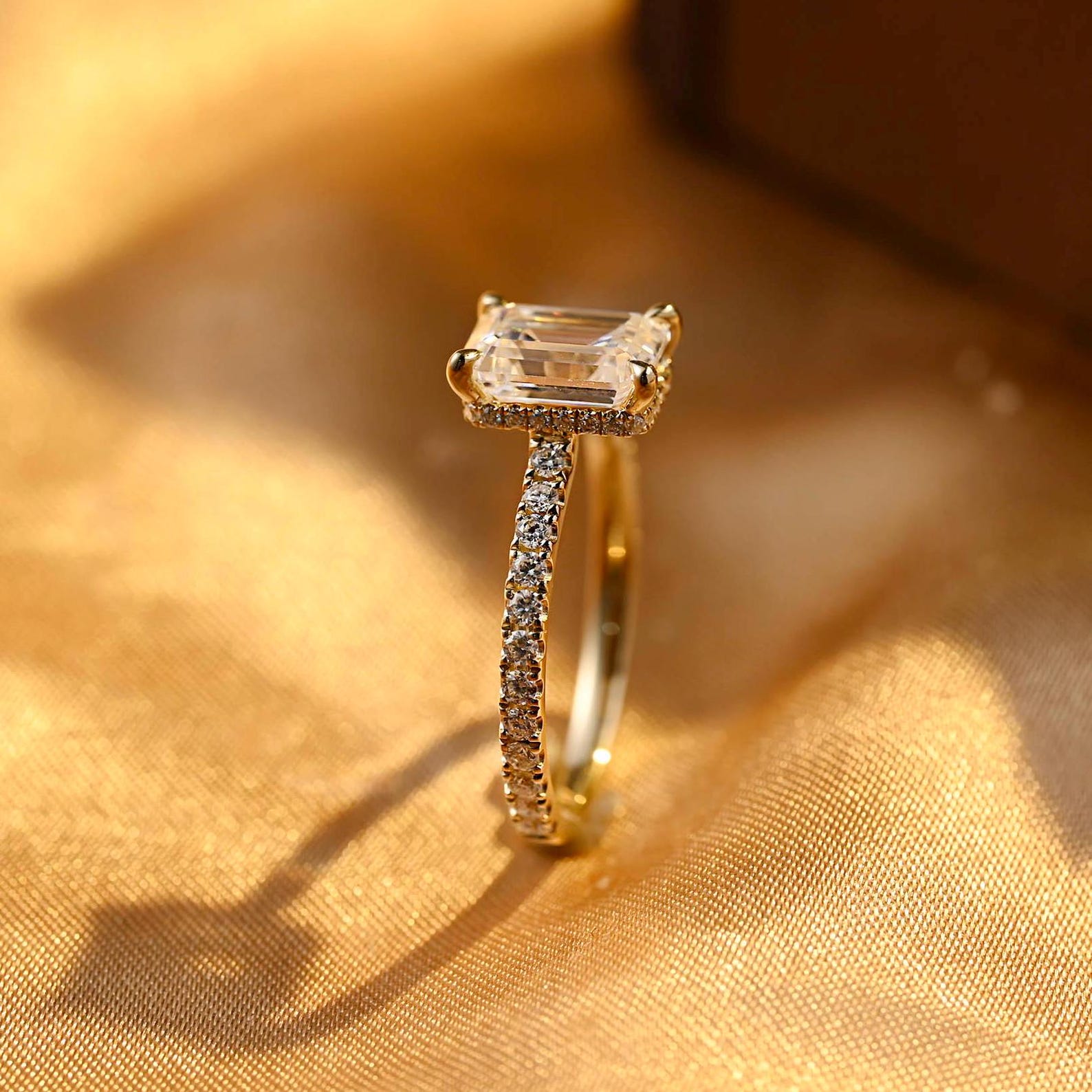 Round Halo, Pave & Split Shank Engagement Ring – 1.93 CT Lab Grown Diamond