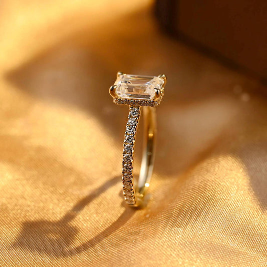 Round Halo, Pave & Split Shank Engagement Ring – 1.93 CT Lab Grown Diamond