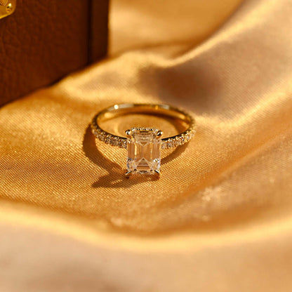 Round Halo, Pave & Split Shank Engagement Ring – 1.93 CT Lab Grown Diamond