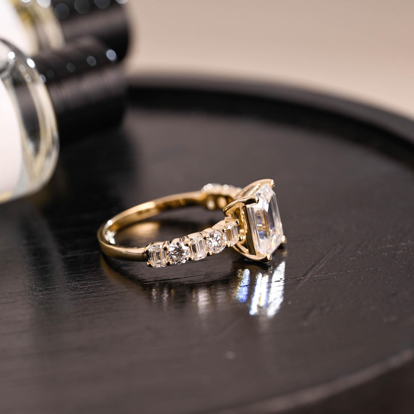 Round Halo, Pave & Split Shank Engagement Ring – 1.93 CT Lab Grown Diamond
