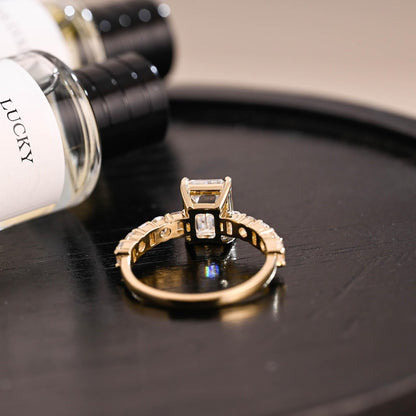 Round Halo, Pave & Split Shank Engagement Ring – 1.93 CT Lab Grown Diamond