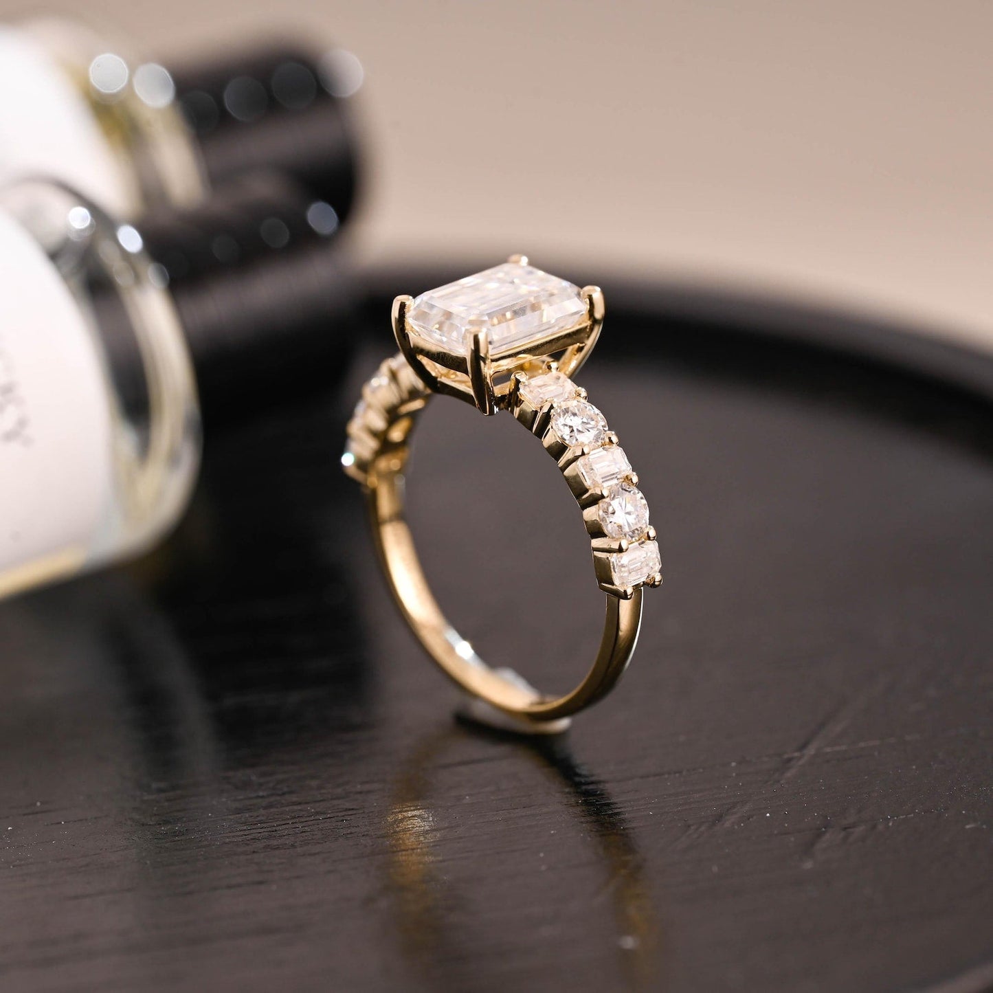 Round Halo, Pave & Split Shank Engagement Ring – 1.93 CT Lab Grown Diamond