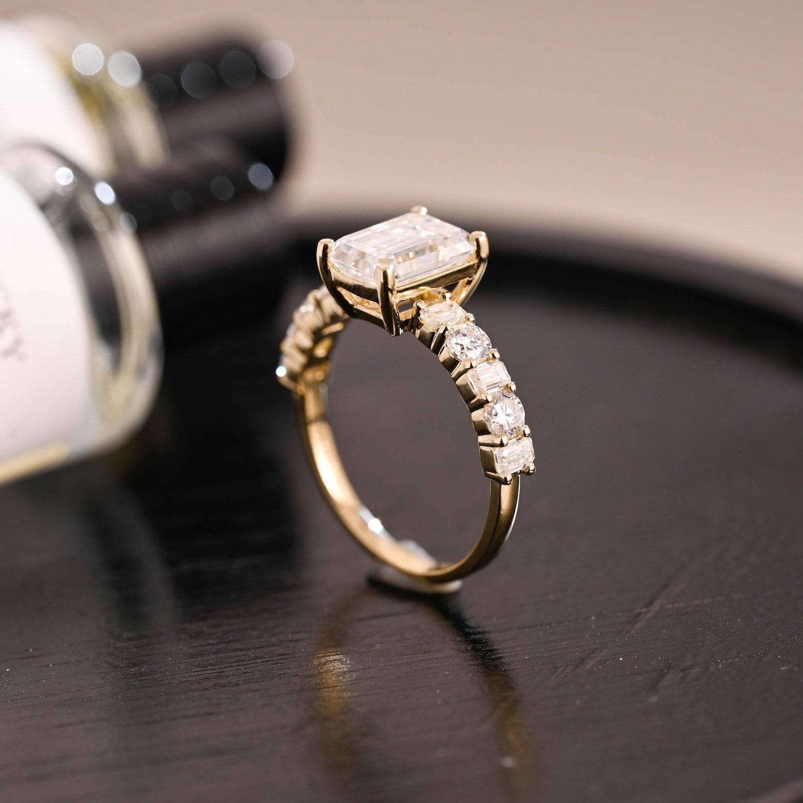 Round Halo, Pave & Split Shank Engagement Ring – 1.93 CT Lab Grown Diamond
