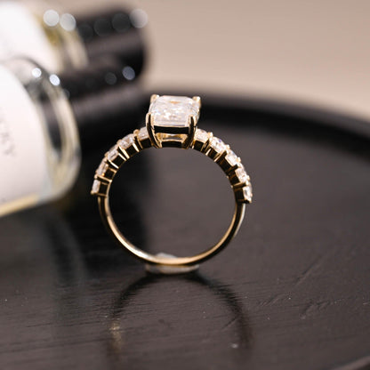 Round Halo, Pave & Split Shank Engagement Ring – 1.93 CT Lab Grown Diamond