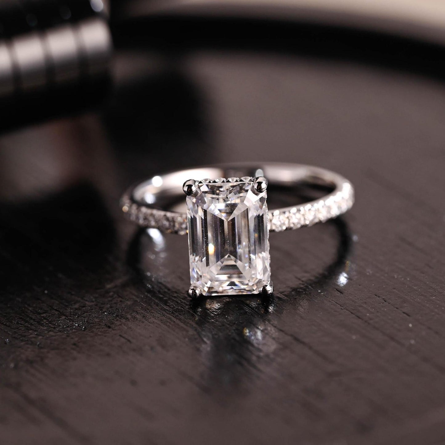 Round Halo, Pave & Split Shank Engagement Ring – 1.93 CT Lab Grown Diamond