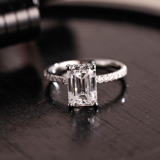 Round Halo, Pave & Split Shank Engagement Ring – 1.93 CT Lab Grown Diamond