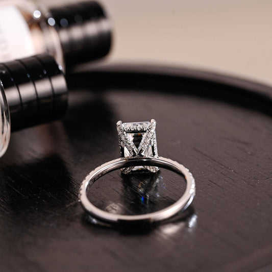 Round Halo, Pave & Split Shank Engagement Ring – 1.93 CT Lab Grown Diamond