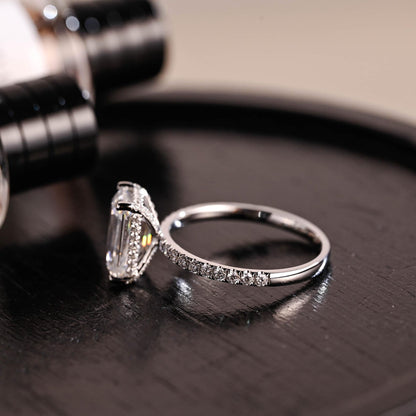 Round Halo, Pave & Split Shank Engagement Ring – 1.93 CT Lab Grown Diamond
