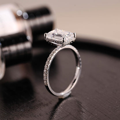 Round Halo, Pave & Split Shank Engagement Ring – 1.93 CT Lab Grown Diamond
