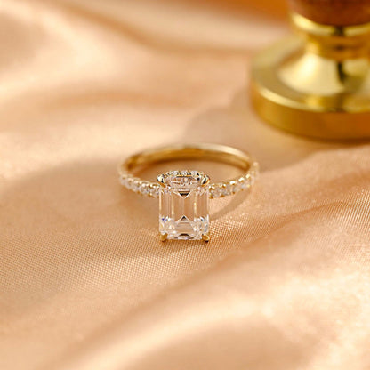Round Halo, Pave & Split Shank Engagement Ring – 1.93 CT Lab Grown Diamond
