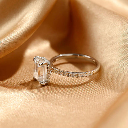 Round Halo, Pave & Split Shank Engagement Ring – 1.93 CT Lab Grown Diamond