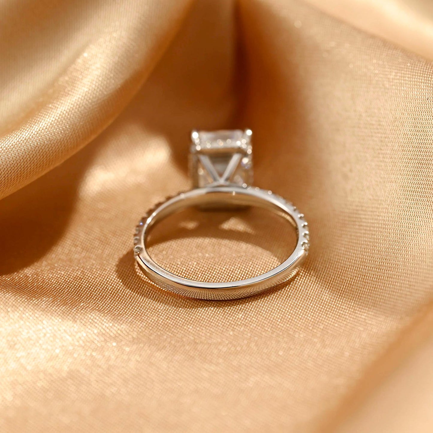 Round Halo, Pave & Split Shank Engagement Ring – 1.93 CT Lab Grown Diamond