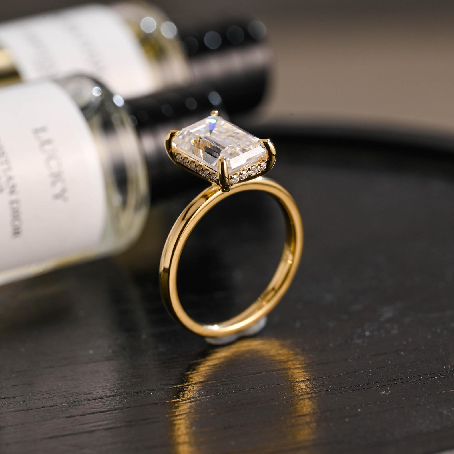 Round Halo, Pave & Split Shank Engagement Ring – 1.93 CT Lab Grown Diamond