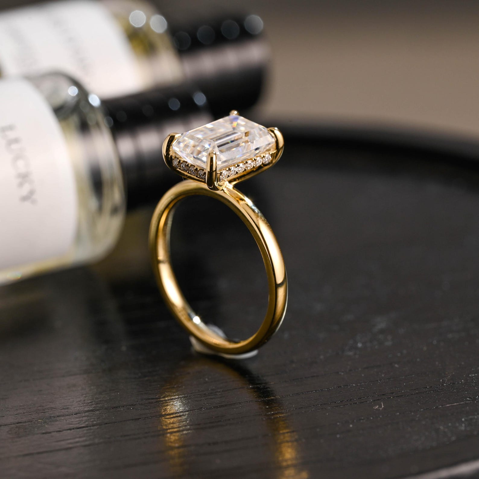Round Halo, Pave & Split Shank Engagement Ring – 1.93 CT Lab Grown Diamond