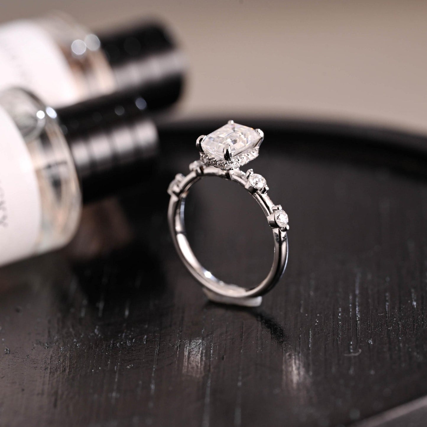 Round Halo, Pave & Split Shank Engagement Ring – 1.93 CT Lab Grown Diamond