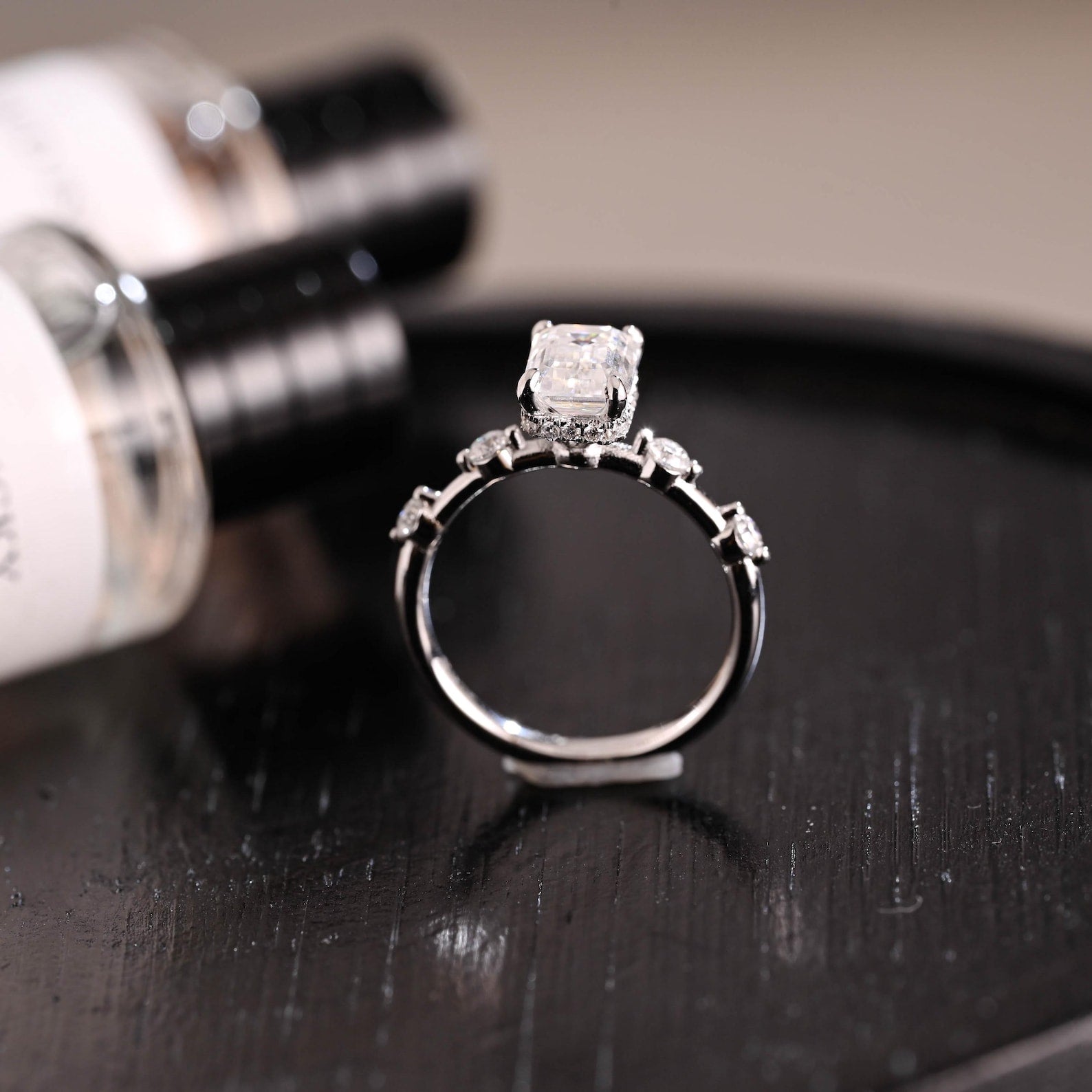 Round Halo, Pave & Split Shank Engagement Ring – 1.93 CT Lab Grown Diamond