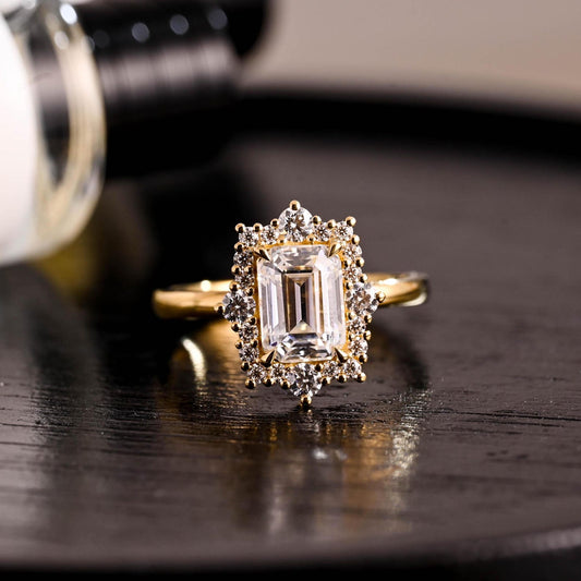 Round Halo, Pave & Split Shank Engagement Ring – 1.93 CT Lab Grown Diamond