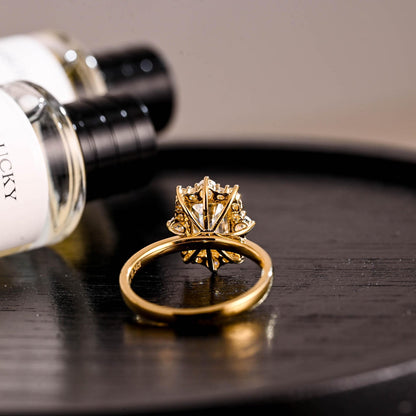 Round Halo, Pave & Split Shank Engagement Ring – 1.93 CT Lab Grown Diamond