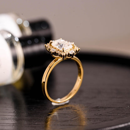 Round Halo, Pave & Split Shank Engagement Ring – 1.93 CT Lab Grown Diamond