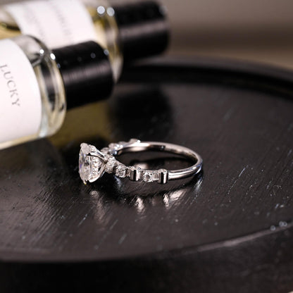Round Halo, Pave & Split Shank Engagement Ring – 1.93 CT Lab Grown Diamond