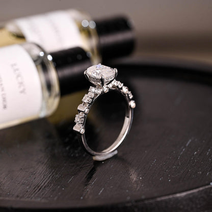 Round Halo, Pave & Split Shank Engagement Ring – 1.93 CT Lab Grown Diamond