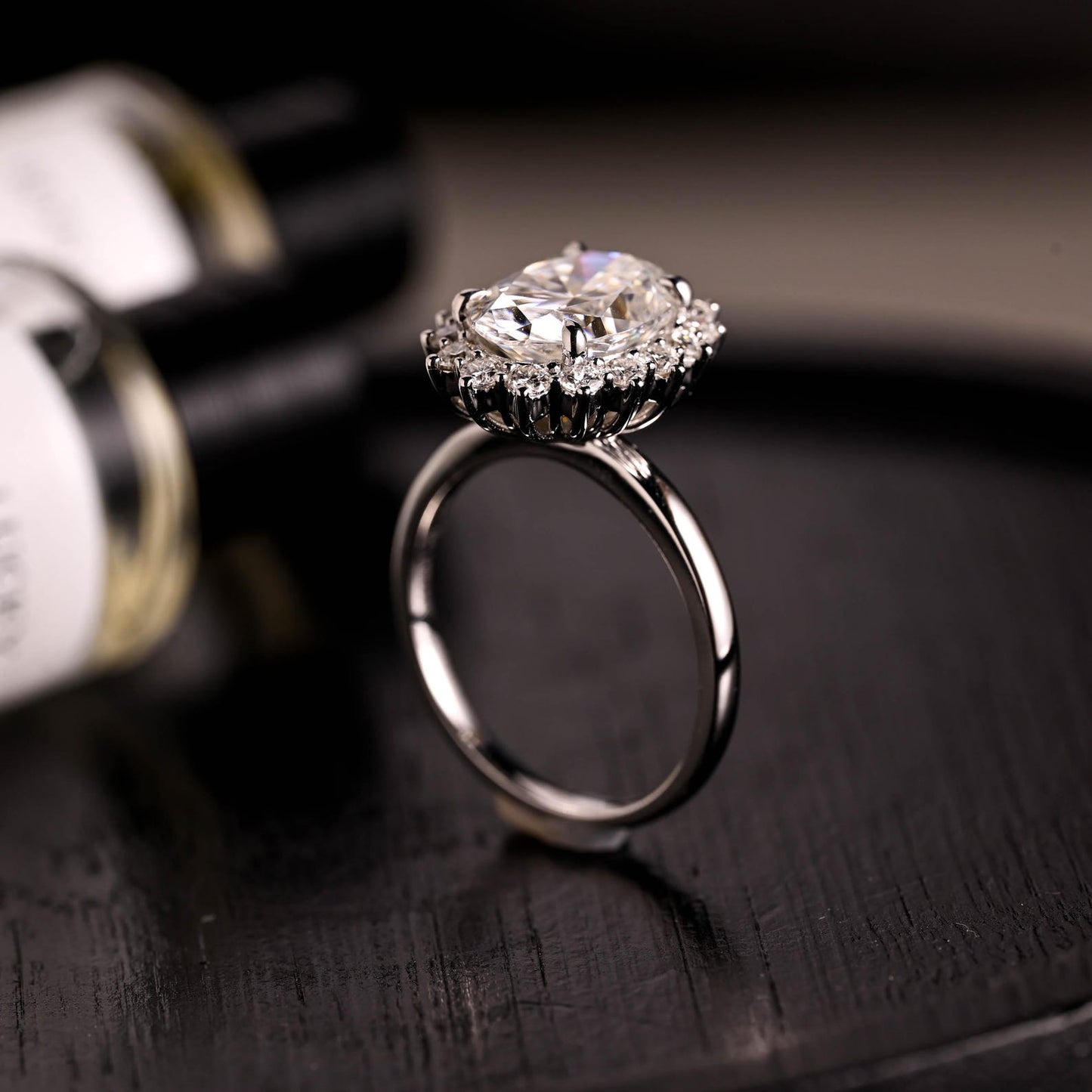 Round Halo, Pave & Split Shank Engagement Ring – 1.93 CT Lab Grown Diamond