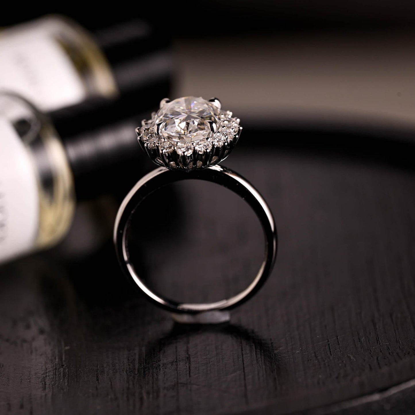 Round Halo, Pave & Split Shank Engagement Ring – 1.93 CT Lab Grown Diamond