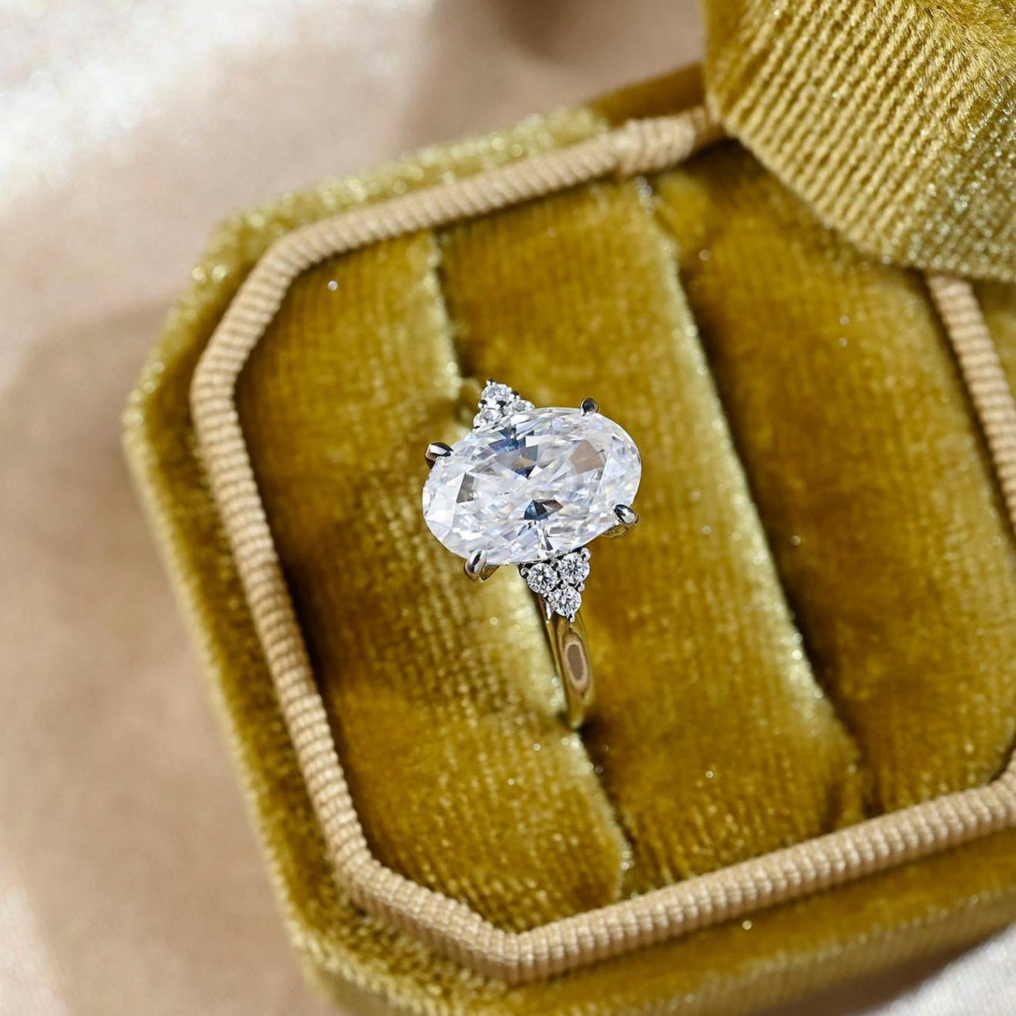 Round Halo, Pave & Split Shank Engagement Ring – 1.93 CT Lab Grown Diamond