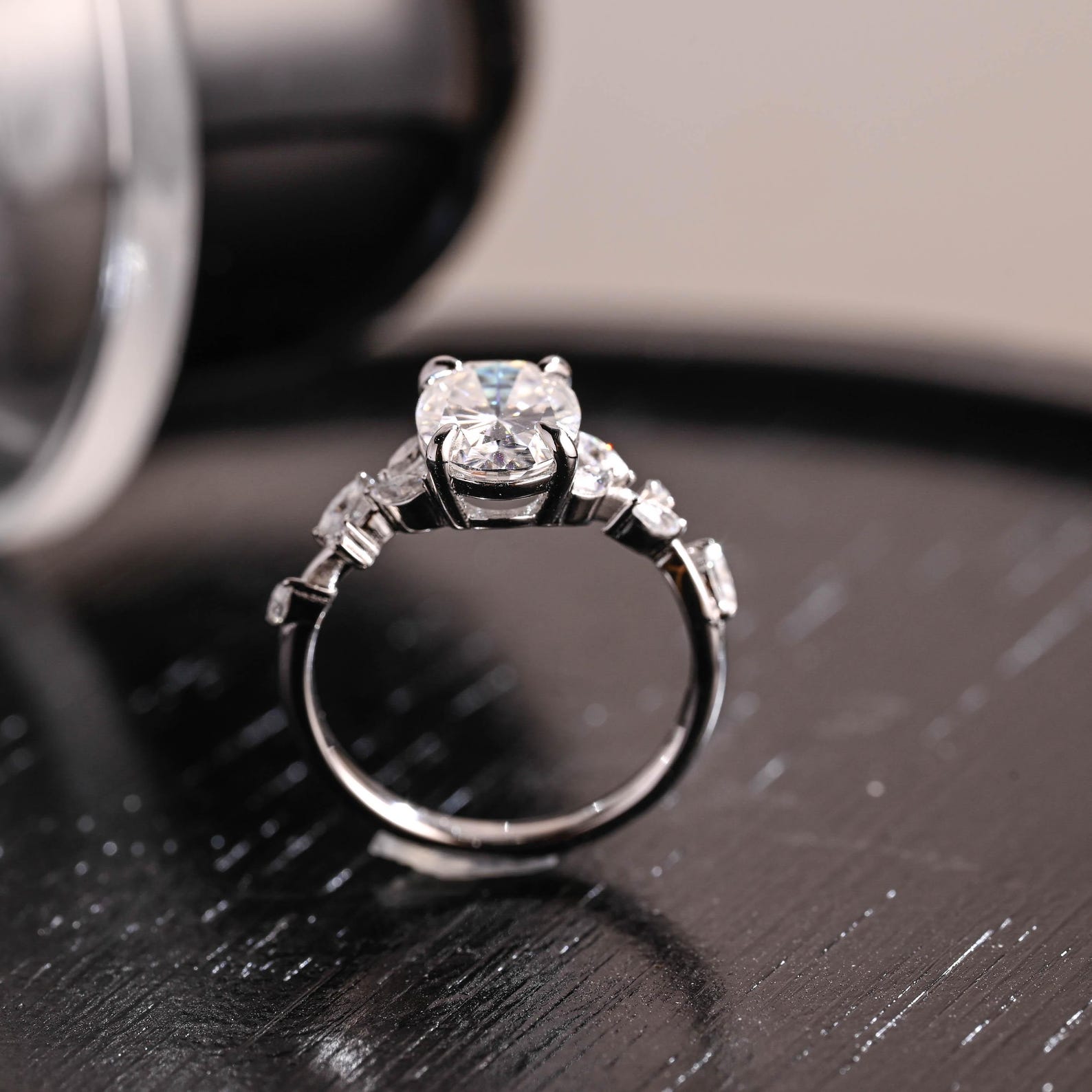 Round Halo, Pave & Split Shank Engagement Ring – 1.93 CT Lab Grown Diamond