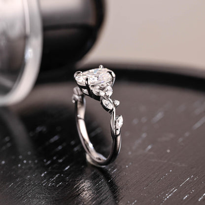 Round Halo, Pave & Split Shank Engagement Ring – 1.93 CT Lab Grown Diamond