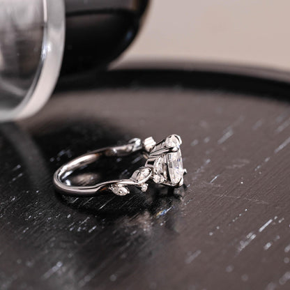 Round Halo, Pave & Split Shank Engagement Ring – 1.93 CT Lab Grown Diamond