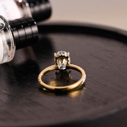 Round Halo, Pave & Split Shank Engagement Ring – 1.93 CT Lab Grown Diamond