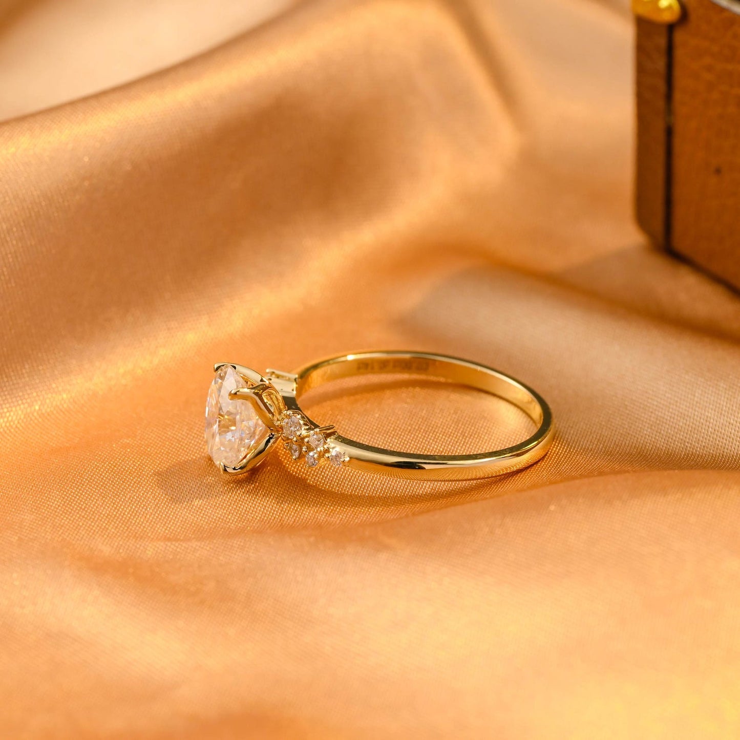 Round Halo, Pave & Split Shank Engagement Ring – 1.93 CT Lab Grown Diamond