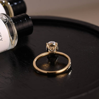 Round Halo, Pave & Split Shank Engagement Ring – 1.93 CT Lab Grown Diamond