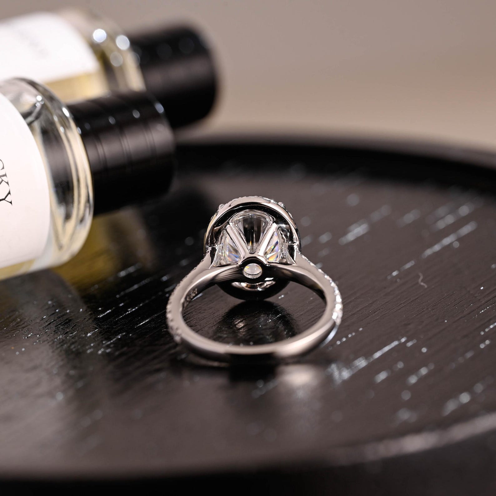 Round Halo, Pave & Split Shank Engagement Ring – 1.93 CT Lab Grown Diamond