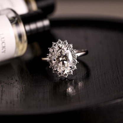 Round Halo, Pave & Split Shank Engagement Ring – 1.93 CT Lab Grown Diamond