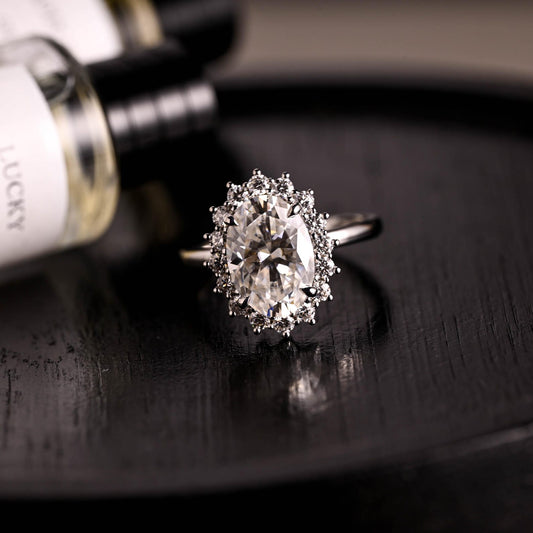 Round Halo, Pave & Split Shank Engagement Ring – 1.93 CT Lab Grown Diamond
