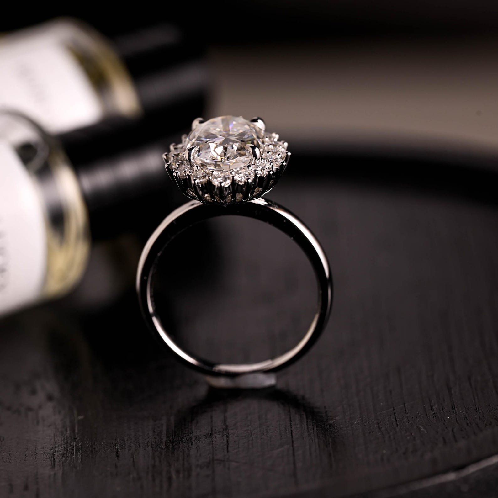 Round Halo, Pave & Split Shank Engagement Ring – 1.93 CT Lab Grown Diamond