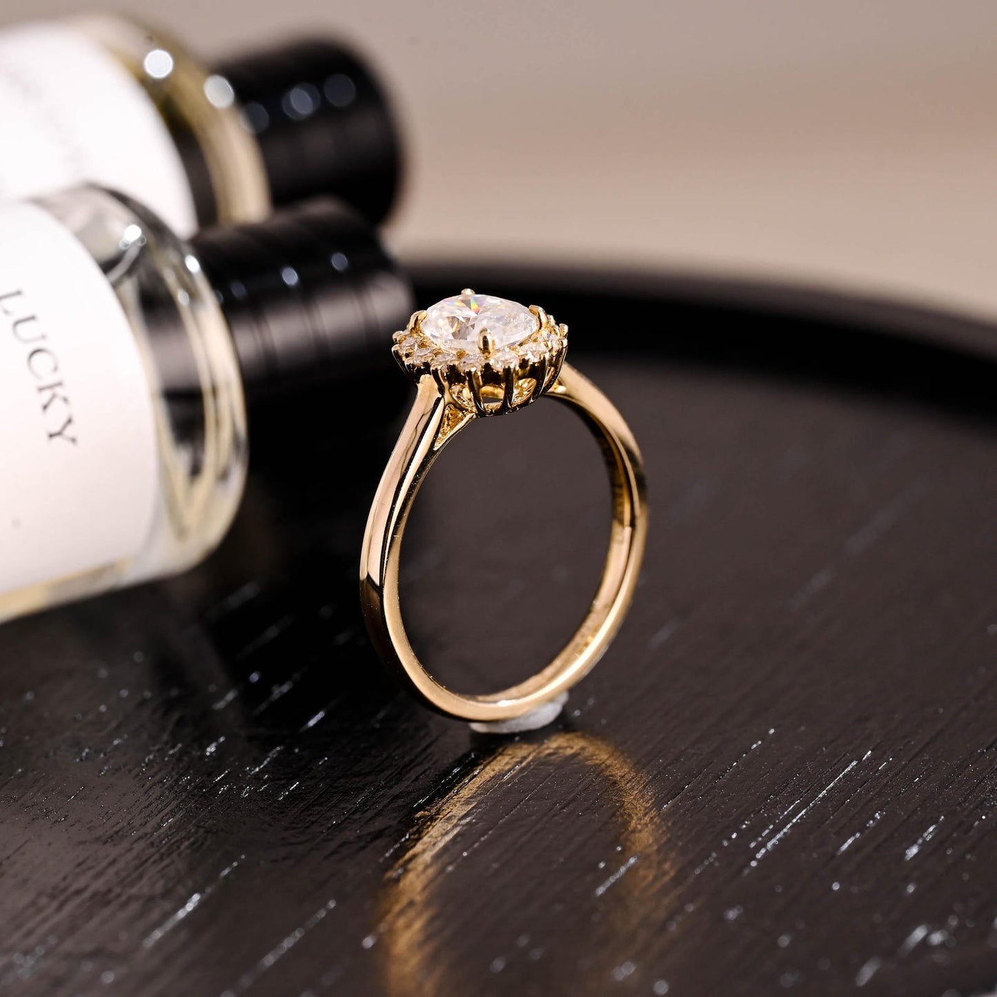 Round Halo, Pave & Split Shank Engagement Ring – 1.93 CT Lab Grown Diamond