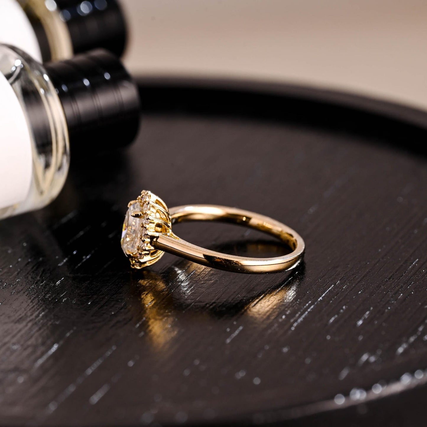Round Halo, Pave & Split Shank Engagement Ring – 1.93 CT Lab Grown Diamond