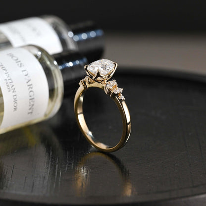 Round Halo, Pave & Split Shank Engagement Ring – 1.93 CT Lab Grown Diamond