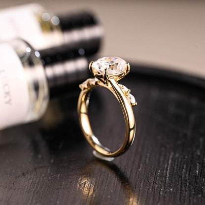 Round Halo, Pave & Split Shank Engagement Ring – 1.93 CT Lab Grown Diamond