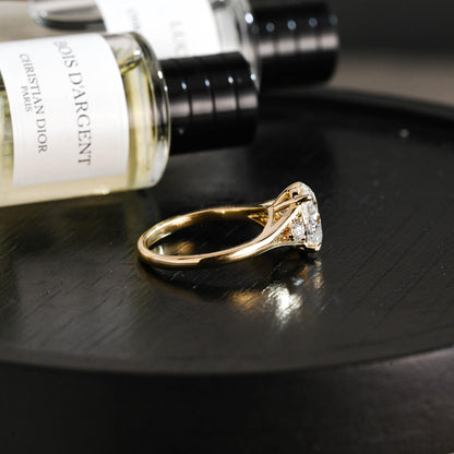 Round Halo, Pave & Split Shank Engagement Ring – 1.93 CT Lab Grown Diamond