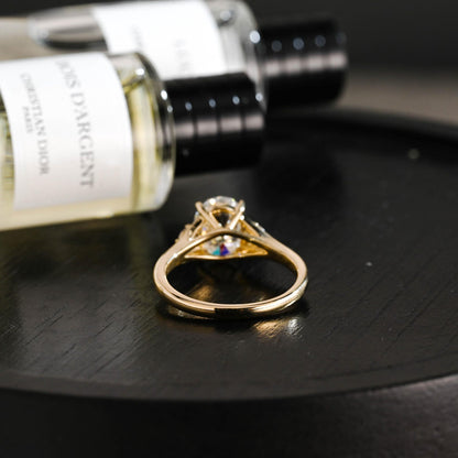 Round Halo, Pave & Split Shank Engagement Ring – 1.93 CT Lab Grown Diamond